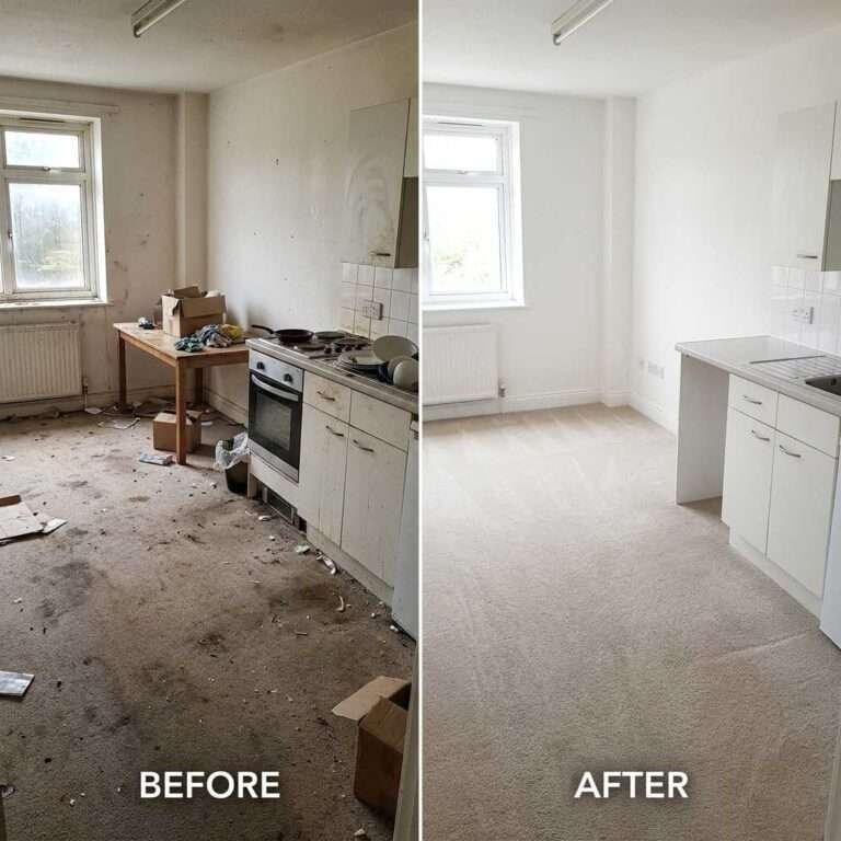 Before and after end-of-lease cleaning